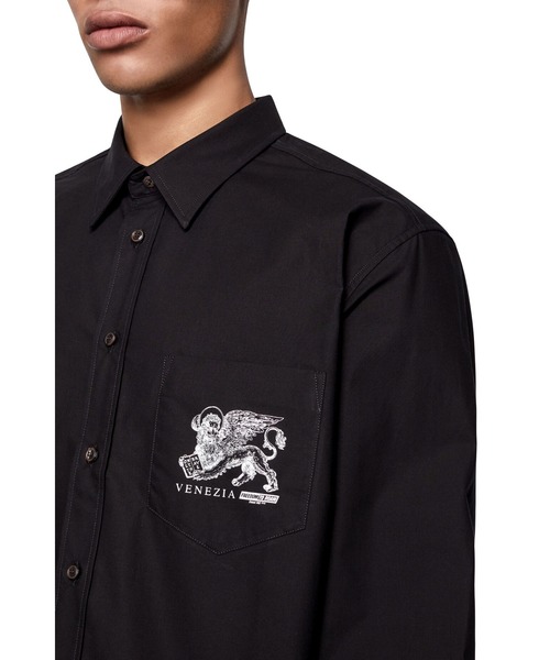 DIESEL(ディーゼル)の「メンズ シャツ プリント(シャツ/ブラウス・メンズ・ブラック/ホワイト・X-SMALL/LARGE/X-LARGE/XX-LARGE/SMALL/MEDIUM)」の4枚目の写真