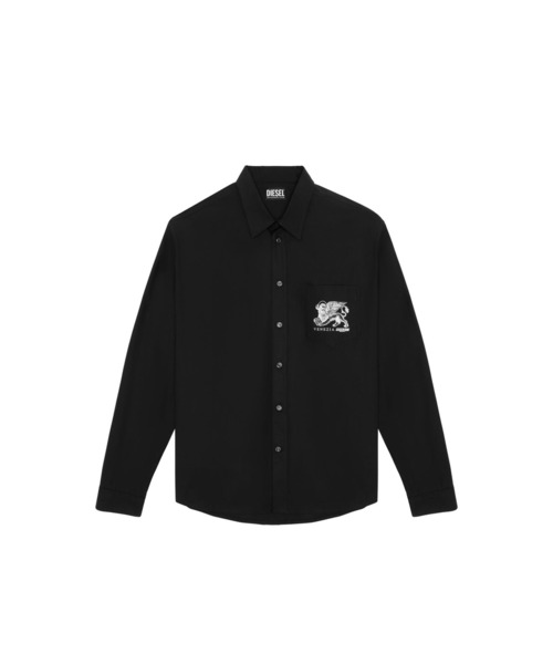 DIESEL(ディーゼル)の「メンズ シャツ プリント(シャツ/ブラウス・メンズ・ブラック/ホワイト・X-SMALL/LARGE/X-LARGE/XX-LARGE/SMALL/MEDIUM)」の7枚目の写真