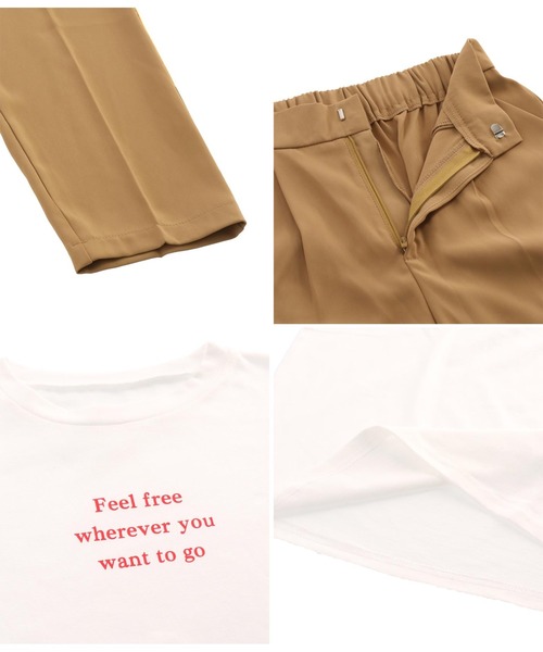ANAP(アナップ)の「テーパードパンツ×ロングTシャツ セット(Tシャツ/カットソー・レディース・ベージュ/グリーン/ブラック・FREE)」の19枚目の写真