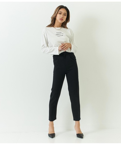 ANAP(アナップ)の「テーパードパンツ×ロングTシャツ セット(Tシャツ/カットソー・レディース・ベージュ/グリーン/ブラック・FREE)」の20枚目の写真