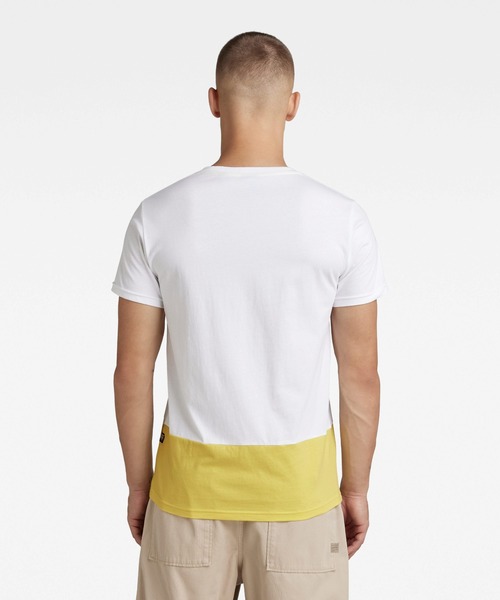 G-STAR（ジースター）の「COLOR BLOCK RAW. T-SHIRT/ロゴT（Tシャツ/カットソー・メンズ・ホワイト・SMALL/MEDIUM/LARGE/X-SMALL/X-LARGE）」の3枚目の写真