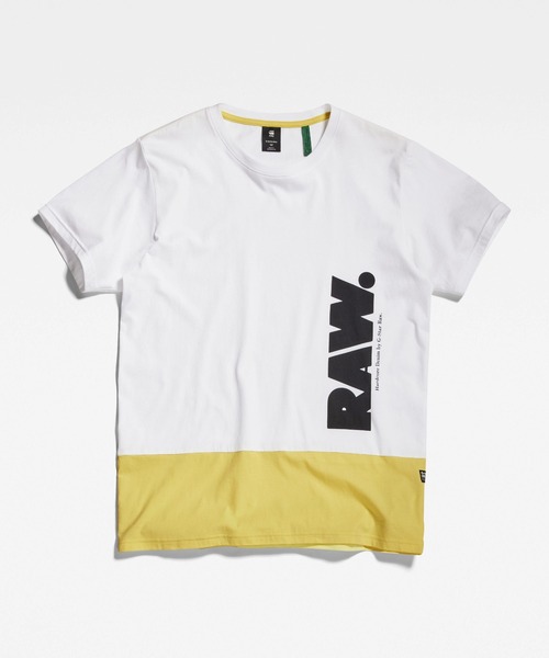 G-STAR（ジースター）の「COLOR BLOCK RAW. T-SHIRT/ロゴT（Tシャツ/カットソー・メンズ・ホワイト・SMALL/MEDIUM/LARGE/X-SMALL/X-LARGE）」の6枚目の写真