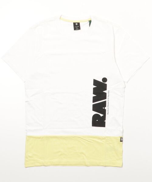 G-STAR（ジースター）の「COLOR BLOCK RAW. T-SHIRT/ロゴT（Tシャツ/カットソー・メンズ・ホワイト・SMALL/MEDIUM/LARGE/X-SMALL/X-LARGE）」の8枚目の写真