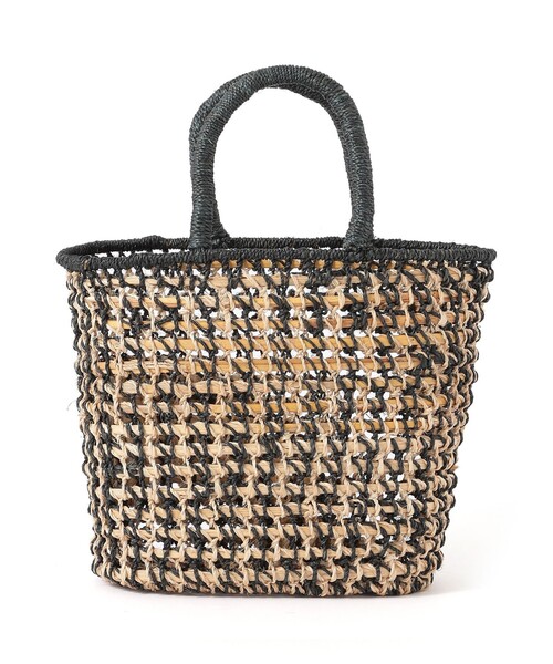 MACKINTOSH PHILOSOPHY（ﾏｯｷﾝﾄｯｼｭ ﾌｨﾛｿﾌｨｰ）の「GREY LABEL アバカミニバスケット（かごバッグ・レディース・ベージュ/ブラック・FREE）」の2枚目の写真