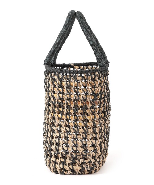 MACKINTOSH PHILOSOPHY（ﾏｯｷﾝﾄｯｼｭ ﾌｨﾛｿﾌｨｰ）の「GREY LABEL アバカミニバスケット（かごバッグ・レディース・ベージュ/ブラック・FREE）」の5枚目の写真