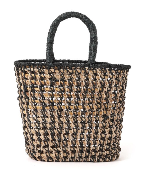 MACKINTOSH PHILOSOPHY（ﾏｯｷﾝﾄｯｼｭ ﾌｨﾛｿﾌｨｰ）の「GREY LABEL アバカミニバスケット（かごバッグ・レディース・ベージュ/ブラック・FREE）」の6枚目の写真