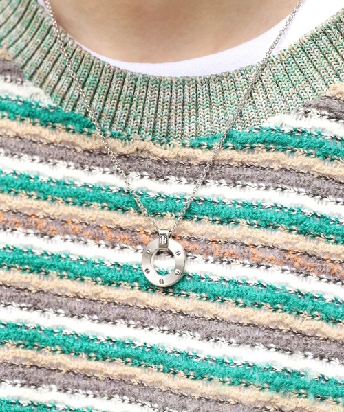 TOMMY HILFIGER(トミーヒルフィガー)の「TOMMY HILFIGER/トミーヒルフィガー STAINLESS STEEL DISK MEDALLION NECKLACE ラウンドロゴネックレス(ネックレス・メンズ・シルバー・FREE)」の15枚目の写真