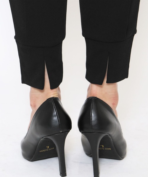 mili an deni（ミリアンデニ）の「ペアスキンバックスリットジョガーパンツ（スラックス・レディース・ブラック/キャメル/チャコールグレー/アイボリー/ネイビー・L/M）」の19枚目の写真