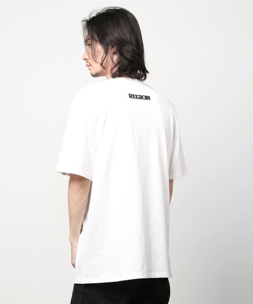 REGION（リージョン）の「【REGION/リージョン】cut t-shirt/カットT 半袖T ダメージT（Tシャツ/カットソー・メンズ・ホワイト/ブラック・L）」の9枚目の写真