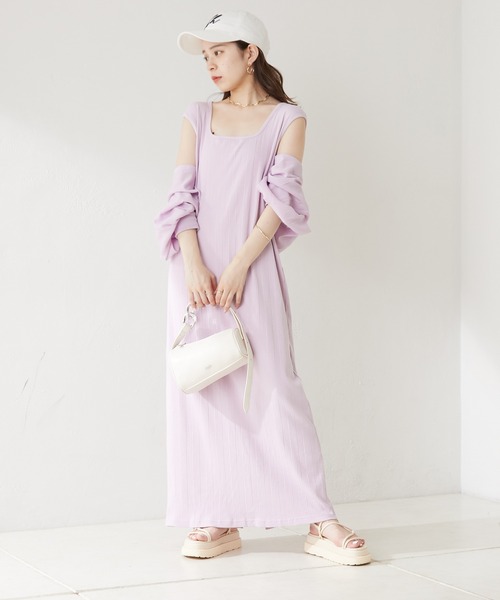 Chico（チコ）の「カットタンクワンピース+ シアーボレロSET（ワンピース・レディース・アイボリー/ブラック/ピンク・FREE）」の4枚目の写真