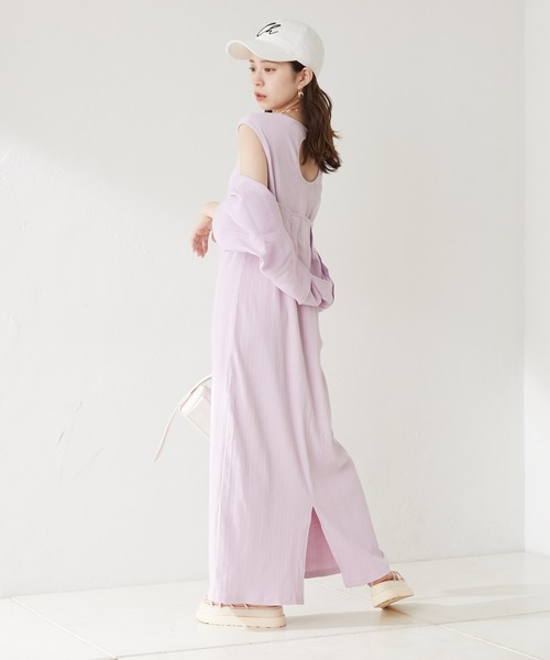 セール】カットタンクワンピース+ シアーボレロSET（ワンピース