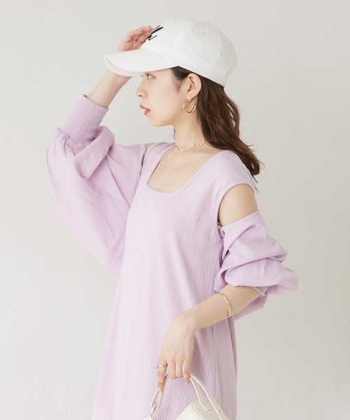 セール】カットタンクワンピース+ シアーボレロSET（ワンピース