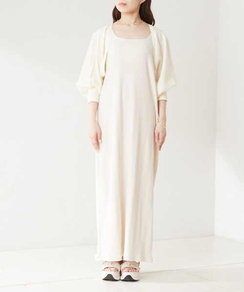 chico出品. セール】カットタンクワンピース+ シアーボレロSET（ワンピース