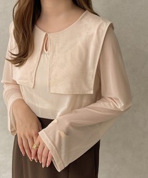 apres jour clair | 【apres jour clair】チュールセーラートップス【ZOZOTOWN限定アイテム】(Tシャツ/カットソー)