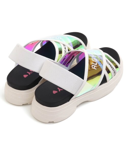 algy(アルジー)の「オーロラクロスゴムサンダル(サンダル・キッズ・ブラック/オフホワイト・23/22/20/21/24)」の10枚目の写真