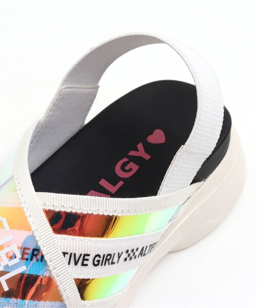 algy(アルジー)の「オーロラクロスゴムサンダル(サンダル・キッズ・ブラック/オフホワイト・23/22/20/21/24)」の9枚目の写真