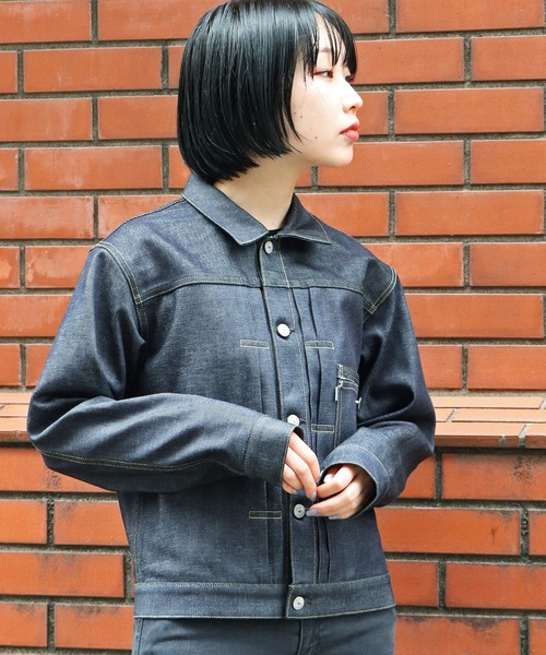 YOUNG&OLSEN The DRYGOODS STORE（ヤングアンドオルセン）の「YOUNG&OLSEN/ヤングアンドオルセン YOUNG DENIM BLOUSE デニムジャケット（デニムジャケット・レディース・インディゴブルー・2/3）」の10枚目の写真