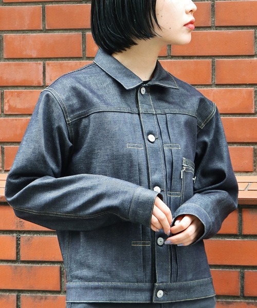 YOUNG&OLSEN The DRYGOODS STORE（ヤングアンドオルセン）の「YOUNG&OLSEN/ヤングアンドオルセン YOUNG DENIM BLOUSE デニムジャケット（デニムジャケット・レディース・インディゴブルー・2/3）」の4枚目の写真