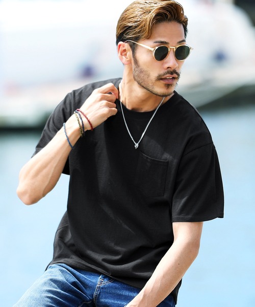 roshell(ロシェル)の「クルーネック オーガビッツコットンポケTEE(Tシャツ/カットソー・メンズ・ブルー系その他/グレー系その他/グリーン系その他2/ホワイト系その他/ブルー系その他2/グリーン系その他/グレー系その他2/ブラック系その他・X-LARGE/MEDIUM/SMALL/LARGE)」の3枚目の写真