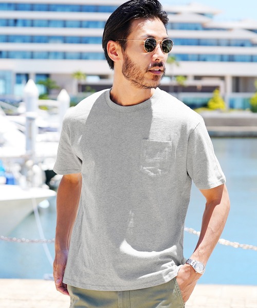 roshell(ロシェル)の「クルーネック オーガビッツコットンポケTEE(Tシャツ/カットソー・メンズ・ブルー系その他/グレー系その他/グリーン系その他2/ホワイト系その他/ブルー系その他2/グリーン系その他/グレー系その他2/ブラック系その他・X-LARGE/MEDIUM/SMALL/LARGE)」の4枚目の写真