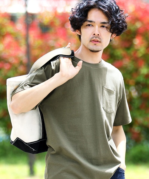 roshell(ロシェル)の「クルーネック オーガビッツコットンポケTEE(Tシャツ/カットソー・メンズ・ブルー系その他/グレー系その他/グリーン系その他2/ホワイト系その他/ブルー系その他2/グリーン系その他/グレー系その他2/ブラック系その他・X-LARGE/MEDIUM/SMALL/LARGE)」の5枚目の写真