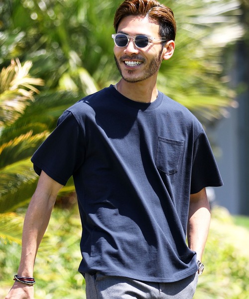 roshell(ロシェル)の「クルーネック オーガビッツコットンポケTEE(Tシャツ/カットソー・メンズ・ブルー系その他/グレー系その他/グリーン系その他2/ホワイト系その他/ブルー系その他2/グリーン系その他/グレー系その他2/ブラック系その他・X-LARGE/MEDIUM/SMALL/LARGE)」の7枚目の写真