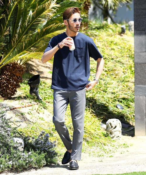 roshell(ロシェル)の「クルーネック オーガビッツコットンポケTEE(Tシャツ/カットソー・メンズ・ブルー系その他/グレー系その他/グリーン系その他2/ホワイト系その他/ブルー系その他2/グリーン系その他/グレー系その他2/ブラック系その他・X-LARGE/MEDIUM/SMALL/LARGE)」の13枚目の写真