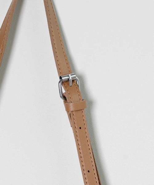 shopnikoniko（ショップニコニコ）の「パイピング かごバッグ ショルダーバッグ ミニ（かごバッグ・レディース・ホワイト/ブラック/ブラウン・フリー）」の10枚目の写真