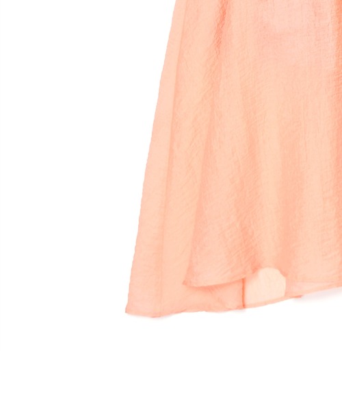 Alley by w closet(アリーバイダブルクローゼット)の「【Alley】Uネックシアーフリルワンピース(ワンピース・レディース・ピンク/オレンジ/キナリ・FREE)」の5枚目の写真