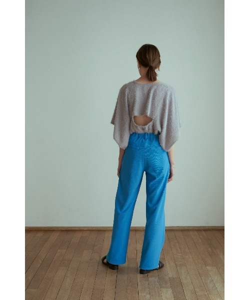 CLANE（クラネ）の「RIB STRIPE TUCK PANTS（スラックス・レディース・ブラック/ブルー/アイボリー・1/0/2）」の12枚目の写真