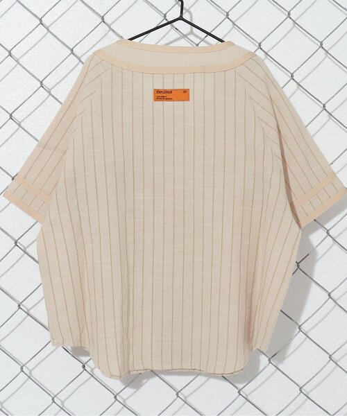 BREEZE by saori（ブリーズバイサオリ）の「WEB限定 ベースボールシャツ【BREEZE by saori】（シャツ/ブラウス・キッズ・ブラック/ベージュ・130/100/140/120/110/150/90）」の9枚目の写真