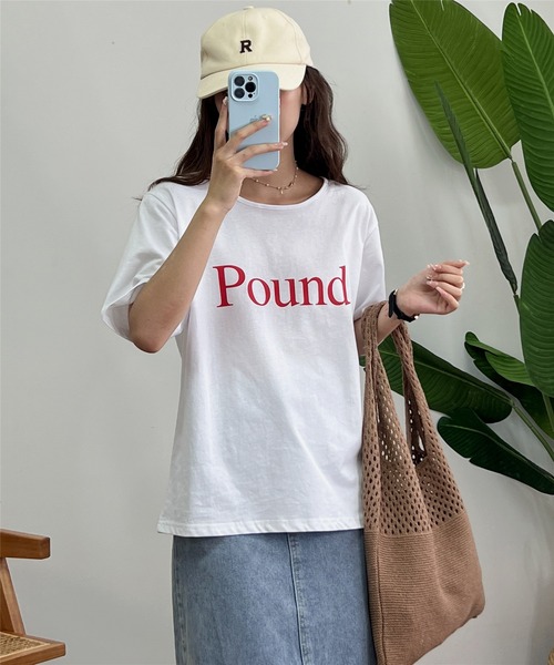 MAISON DE THERESE(メゾン ド テレーズ)の「ロゴプリントTシャツ(Tシャツ/カットソー・レディース・ベージュ/ホワイト/グレー・FREE)」の21枚目の写真
