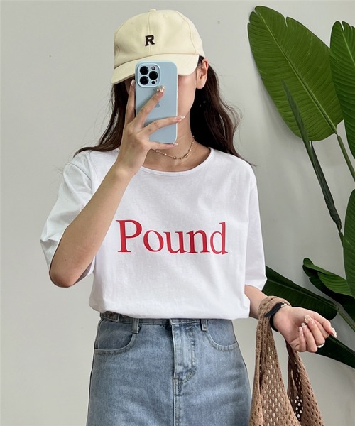MAISON DE THERESE(メゾン ド テレーズ)の「ロゴプリントTシャツ(Tシャツ/カットソー・レディース・ベージュ/ホワイト/グレー・FREE)」の4枚目の写真