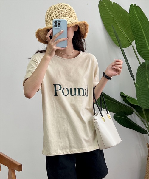 MAISON DE THERESE(メゾン ド テレーズ)の「ロゴプリントTシャツ(Tシャツ/カットソー・レディース・ベージュ/ホワイト/グレー・FREE)」の22枚目の写真