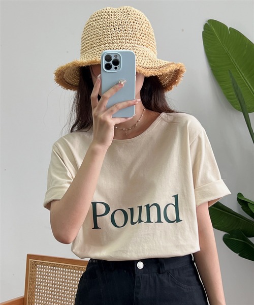 MAISON DE THERESE(メゾン ド テレーズ)の「ロゴプリントTシャツ(Tシャツ/カットソー・レディース・ベージュ/ホワイト/グレー・FREE)」の13枚目の写真