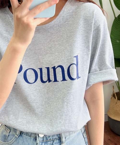 MAISON DE THERESE(メゾン ド テレーズ)の「ロゴプリントTシャツ(Tシャツ/カットソー・レディース・ベージュ/ホワイト/グレー・FREE)」の14枚目の写真