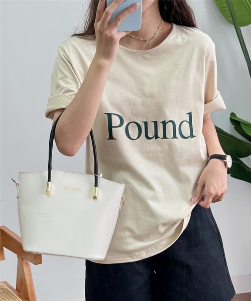 MAISON DE THERESE(メゾン ド テレーズ)の「ロゴプリントTシャツ(Tシャツ/カットソー・レディース・ベージュ/ホワイト/グレー・FREE)」の10枚目の写真