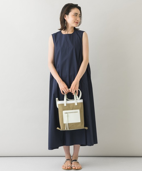 KATHARINE ROSS（キャサリンロス）の「【KATHARINE ROSS】キャンバスミニショルダーバッグ（ショルダーバッグ・レディース・カーキ/アイボリー・MEDIUM）」の3枚目の写真