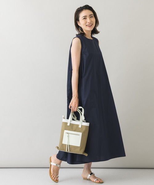 KATHARINE ROSS（キャサリンロス）の「【KATHARINE ROSS】キャンバスミニショルダーバッグ（ショルダーバッグ・レディース・カーキ/アイボリー・MEDIUM）」の4枚目の写真