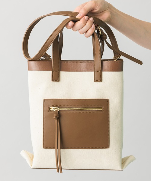 KATHARINE ROSS（キャサリンロス）の「【KATHARINE ROSS】キャンバスミニショルダーバッグ（ショルダーバッグ・レディース・カーキ/アイボリー・MEDIUM）」の13枚目の写真