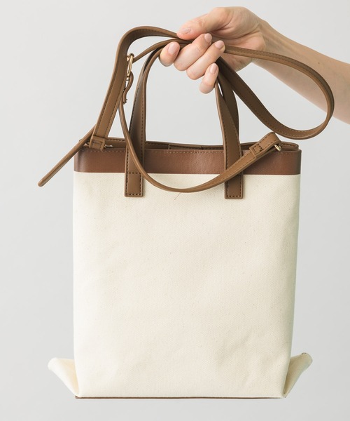 KATHARINE ROSS（キャサリンロス）の「【KATHARINE ROSS】キャンバスミニショルダーバッグ（ショルダーバッグ・レディース・カーキ/アイボリー・MEDIUM）」の14枚目の写真