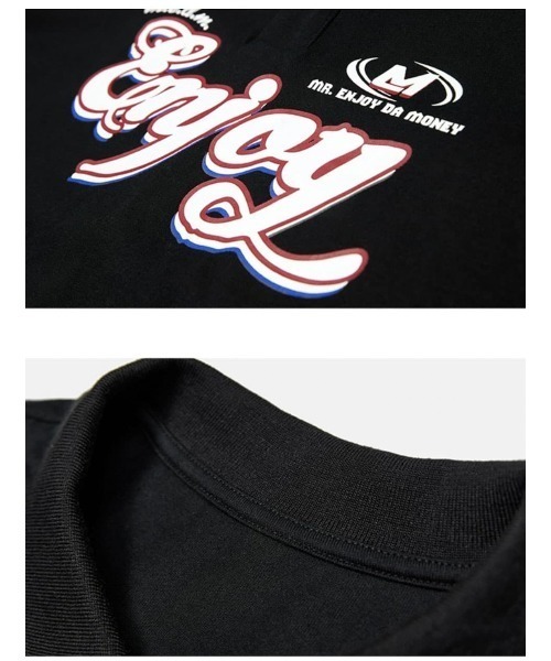 MR.ENJOY DA MONEY（ミスターエンジョイダマネー）の「【MR. ENJOY DA MONEY/ミスターエンジョイダマニー】ENJOY POLO SHIRT/ポロシャツ 半袖ポロシャツ（ポロシャツ・メンズ・ホワイト/ブラック/グリーン・M/XL/L）」の10枚目の写真