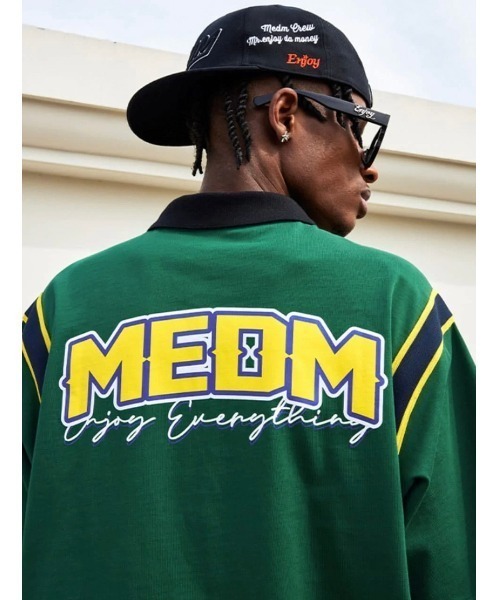 MR.ENJOY DA MONEY（ミスターエンジョイダマネー）の「【MR. ENJOY DA MONEY/ミスターエンジョイダマニー】ENJOY POLO SHIRT/ポロシャツ 半袖ポロシャツ（ポロシャツ・メンズ・ホワイト/ブラック/グリーン・M/XL/L）」の9枚目の写真