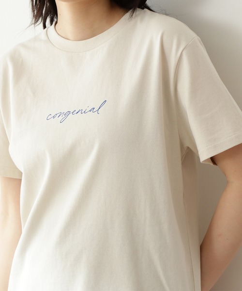 N.（N. Natural Beauty Basic）（エヌエヌナチュラルビューティーベーシック）の「◆手書きロゴＴシャツ（Tシャツ/カットソー・レディース・オフホワイト/ホワイト系その他/スミクロ・MEDIUM）」の9枚目の写真
