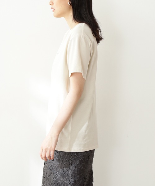 N.（N. Natural Beauty Basic）（エヌエヌナチュラルビューティーベーシック）の「◆手書きロゴＴシャツ（Tシャツ/カットソー・レディース・オフホワイト/ホワイト系その他/スミクロ・MEDIUM）」の11枚目の写真