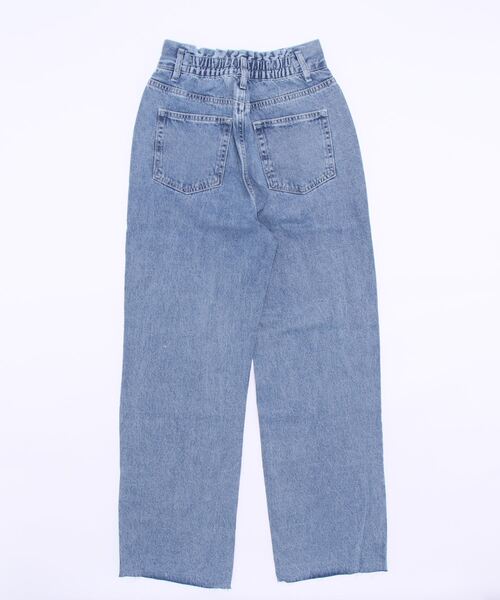 abc une face（アーベーセーアンフェイス）の「ダメ―ジワイドパンツ（デニムパンツ・レディース・ライトブルー・FREE）」の2枚目の写真