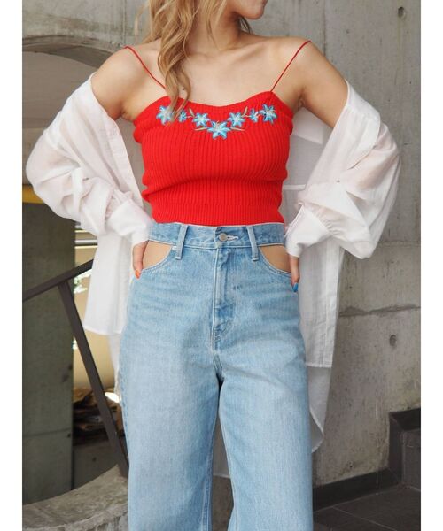 EVRIS（エヴリス）の「オーバーカラーシアーシャツ（シャツ/ブラウス・レディース・ホワイト/ブラック/レッド/マスタード・FREE）」の13枚目の写真