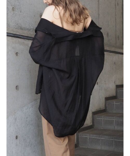 EVRIS（エヴリス）の「オーバーカラーシアーシャツ（シャツ/ブラウス・レディース・ホワイト/ブラック/レッド/マスタード・FREE）」の21枚目の写真