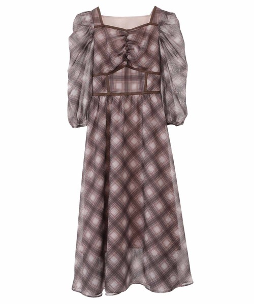 シアーチェック配色ラインワンピース ワンピース 31 Sons De Mode 31 ソン ドゥ モード の