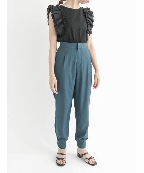 Te chichi TERRASSE（テチチテラス）の「◎フリル袖プルオーバー（ニット/セーター・レディース・ブラック/オフホワイト/カーキ・ﾌﾘ-）」の20枚目の写真